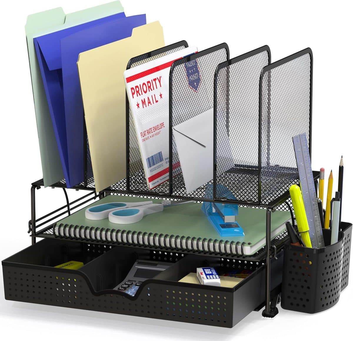 Simple Houseware desk file organizer with drawer product photo
