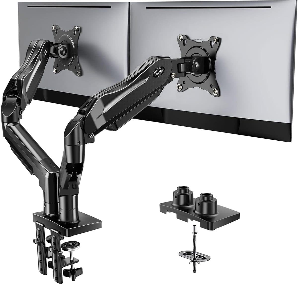 HUANUO FlowLift Dual Monitor Stand (13–32") product photo