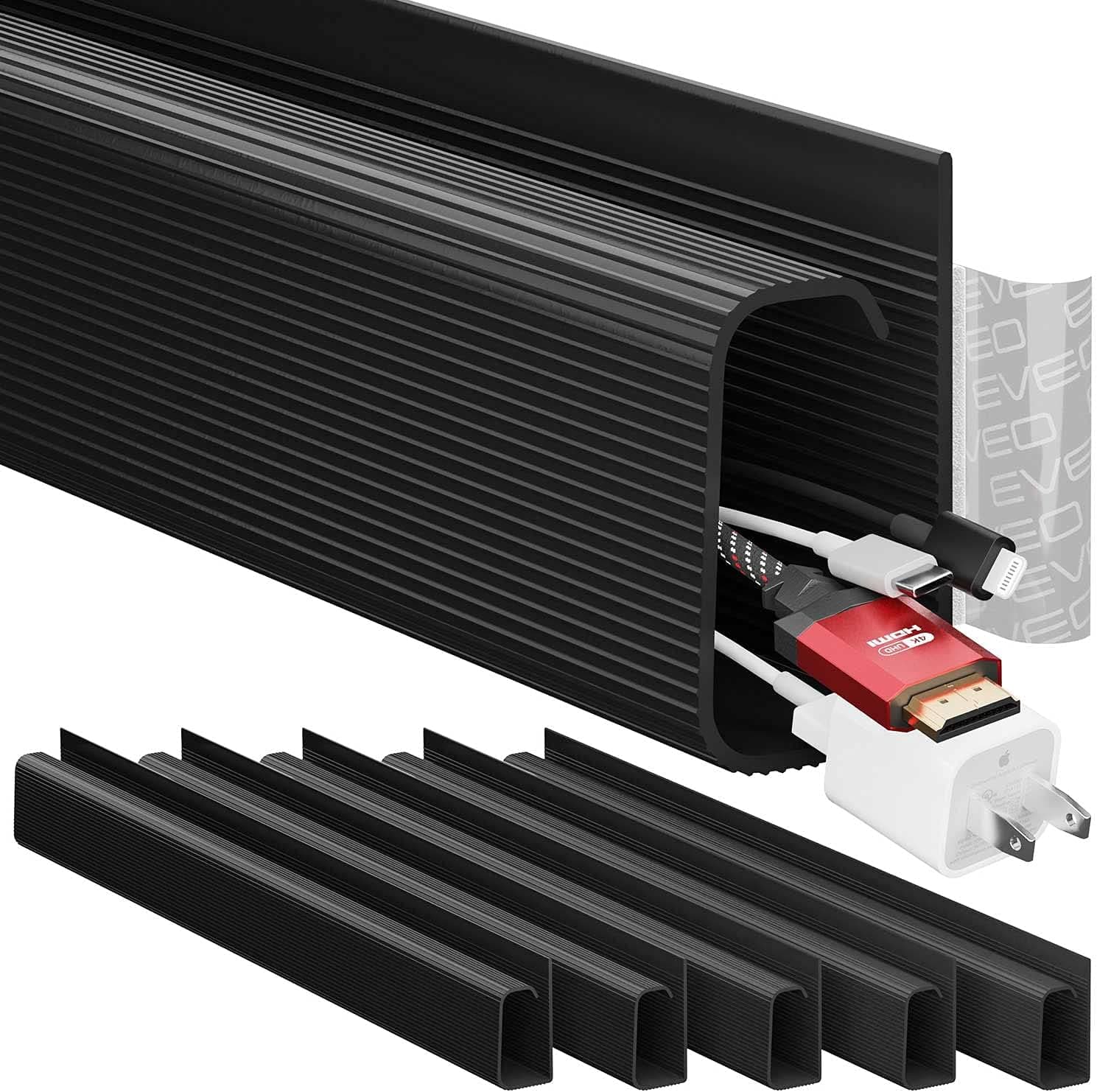 EVEO under-desk J-channel cable management kit product photo
