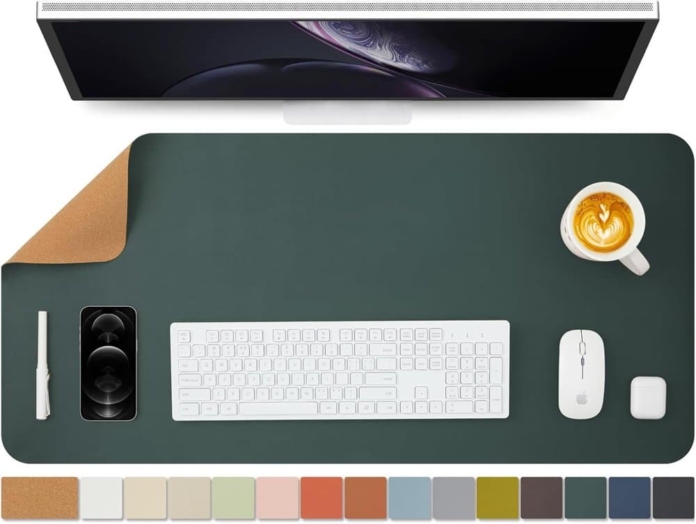 HOMIEAZICOZI Cork Desk Mat - Dual-Sided Desk Pad for Office and Home - Desk product photo