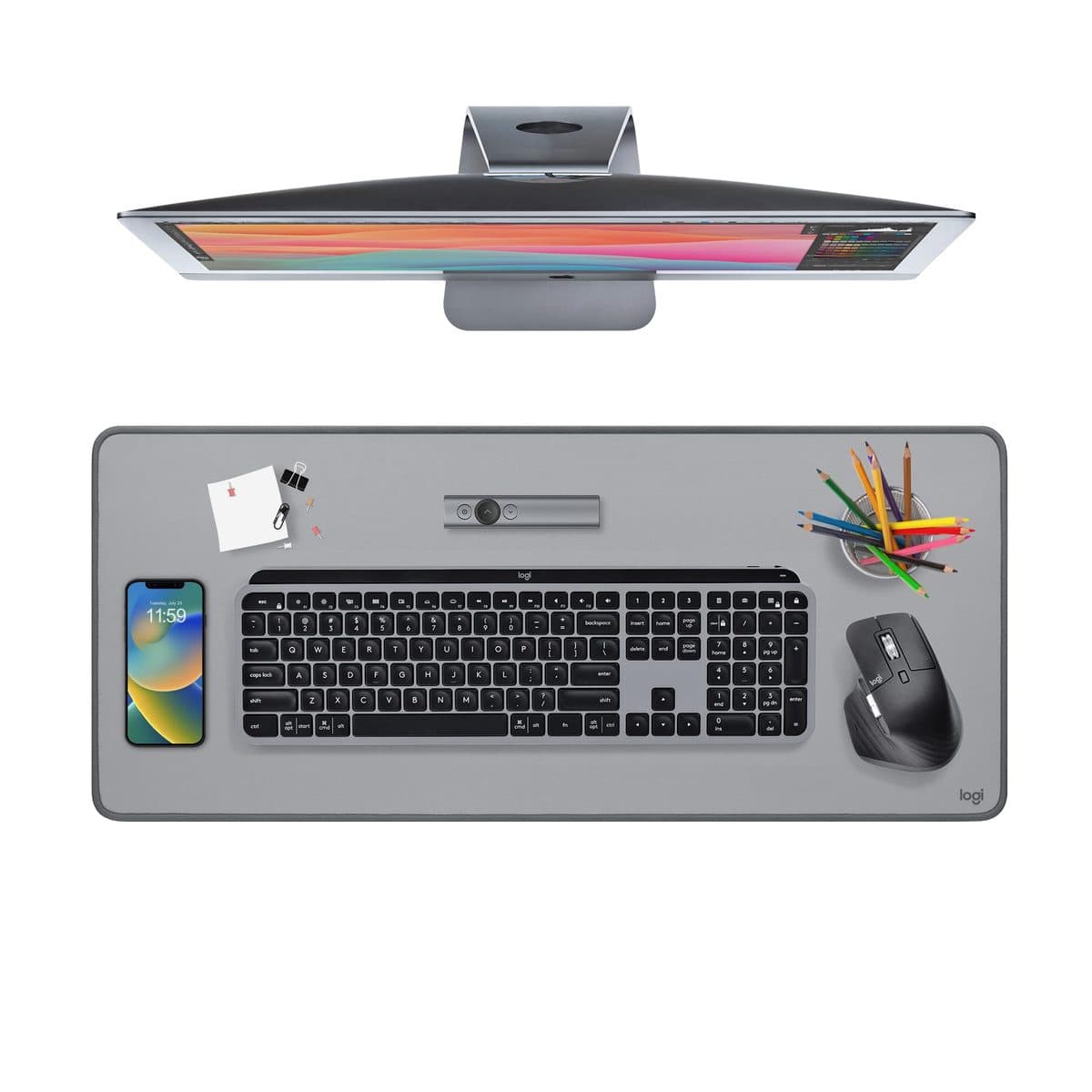 Logitech Studio Series Desk Mat (Mid Grey) product photo