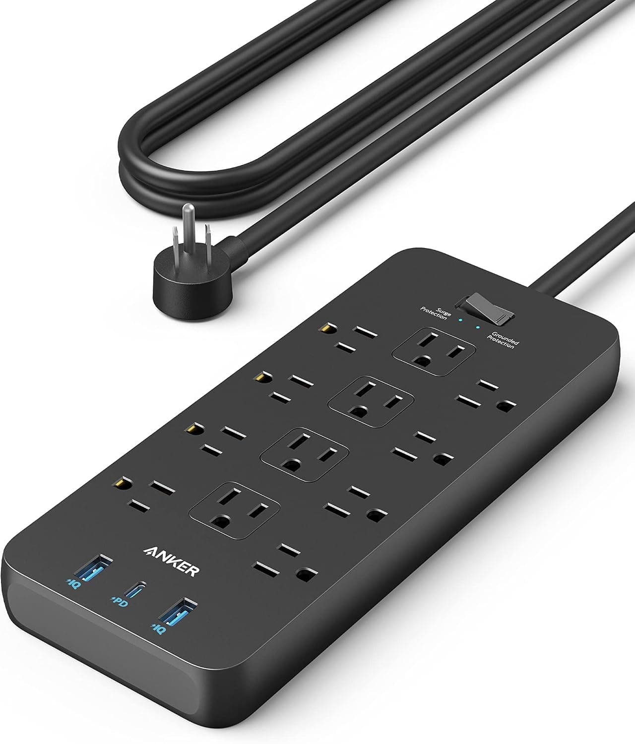 Anker 12-outlet power strip with USB-C product photo