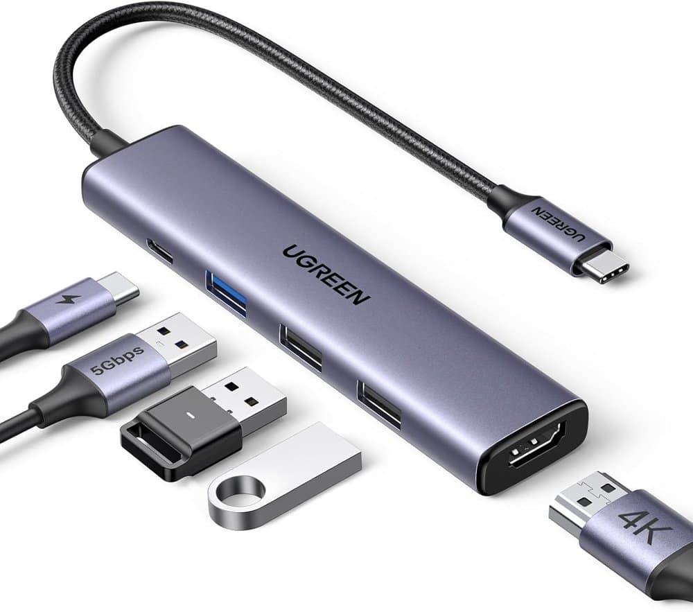 UGREEN USB C Hub 5 in 1 Multiport USB Adapter 4K HDMI product photo