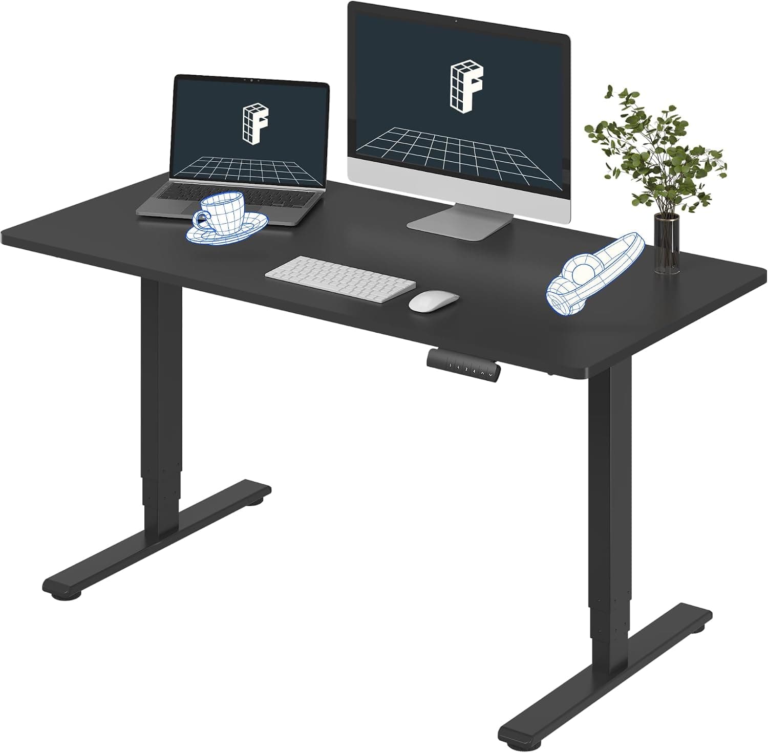 FlexiSpot E6 Dual-Motor Standing Desk 55x28 product photo