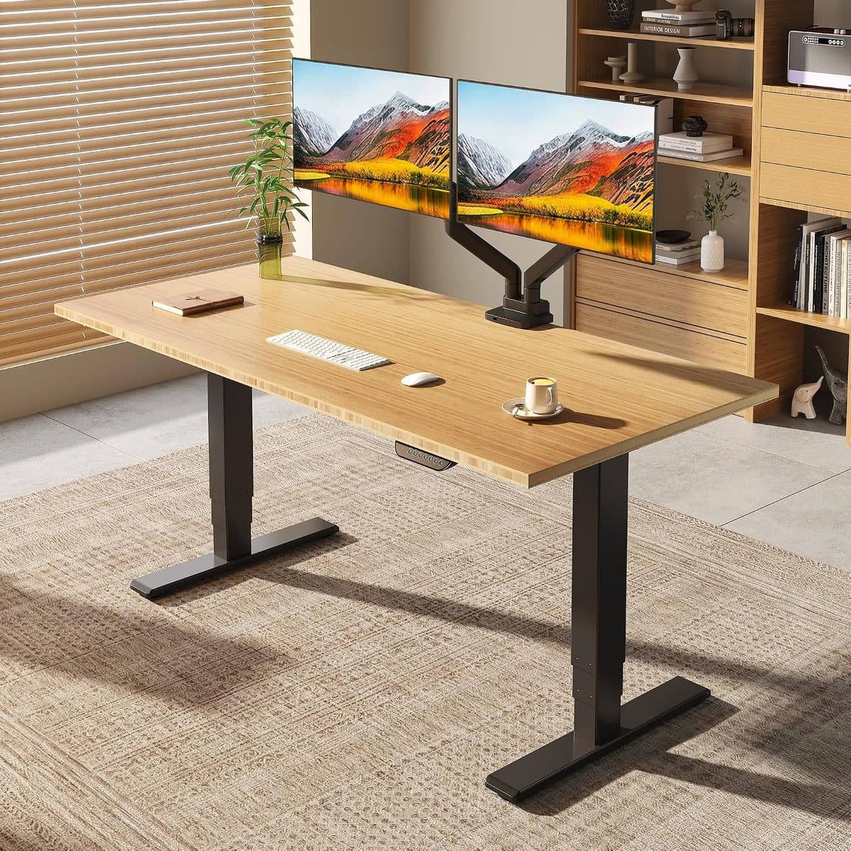FlexiSpot E6 MAX 48x24 Bamboo Standing Desk (dual motor 3-stage) product photo