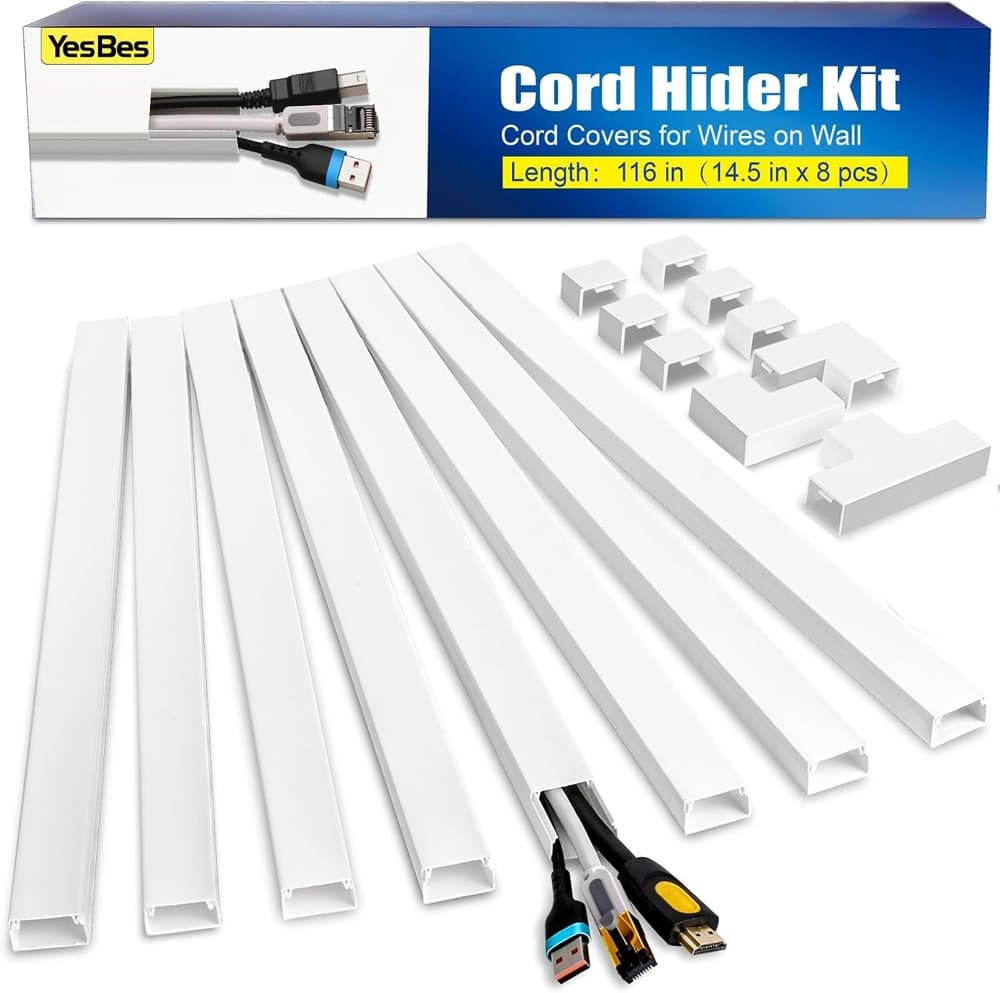 YesBes Cord Hider Kit for Wall Mount TV product photo