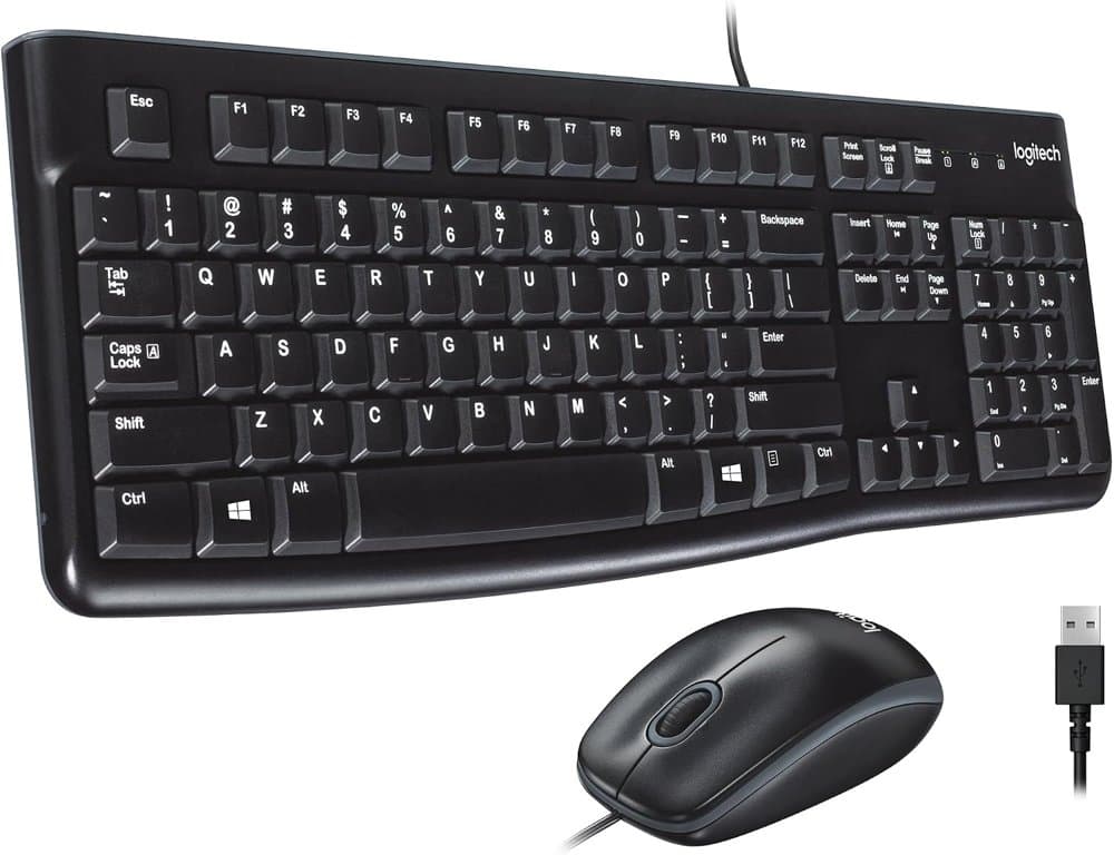 Logitech MK120 Full Size Wired Keyboard and Mouse Combo product photo