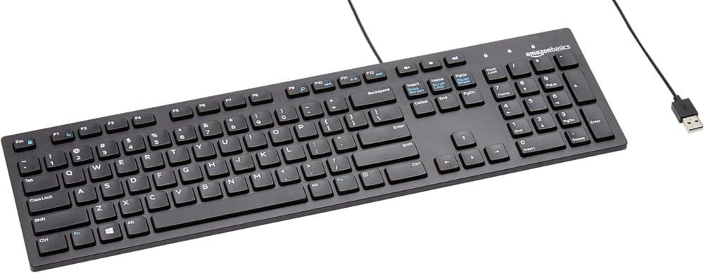 Amazon Basics Wired QWERTY Keyboard product photo