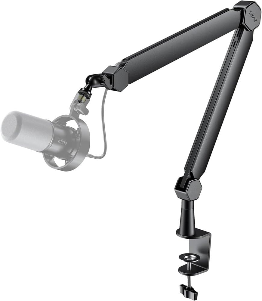 FIFINE BM66 Heavy Metal Microphone Boom Arm Stand for Podcast product photo